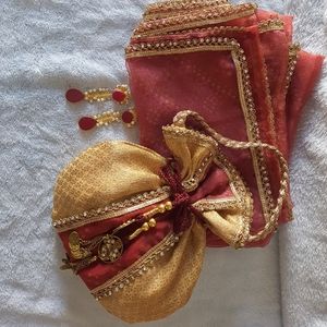 Dupatta potli and earring set
